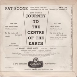 Journey To The Centre Of The Earth Soundtrack (Pat Boone, Bernard Hermann) - CD Trasero
