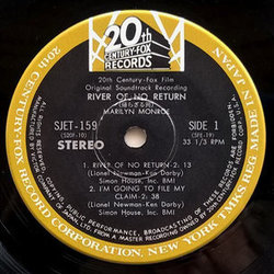 River of No Return サウンドトラック (Leigh Harline, Cyril J. Mockridge) - CDインレイ