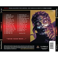Species II Ścieżka dźwiękowa (Edward Shearmur) - Tylna strona okladki plyty CD