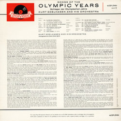 Songs Of The Olympic Years, Schlager Der Olympischen Jahre Colonna sonora (Various Artists, Kurt Edelhagen) - Copertina posteriore CD