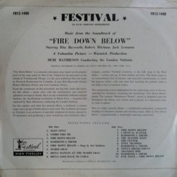 Fire Down Below Trilha sonora (Muir Mathieson) - CD capa traseira
