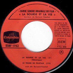 La Bourse ou la vie サウンドトラック (Bernard Kesslair) - CDインレイ