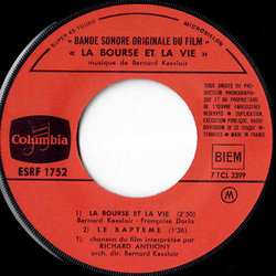 La Bourse ou la vie Colonna sonora (Bernard Kesslair) - cd-inlay