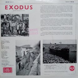Exodus Ścieżka dźwiękowa (Ernest Gold) - Tylna strona okladki plyty CD