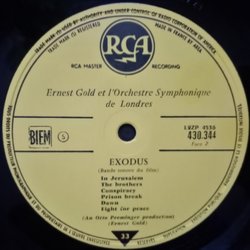 Exodus サウンドトラック (Ernest Gold) - CDインレイ