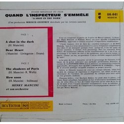 Quand L'inspecteur S'emmle Soundtrack (Henry Mancini) - CD Back cover