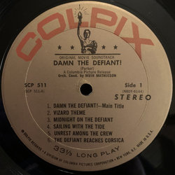 Damn The Defiant ! Ścieżka dźwiękowa (Clifton parker) - wkład CD