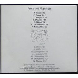 Peace And happiness Ścieżka dźwiękowa (Henri Seroka) - Tylna strona okladki plyty CD