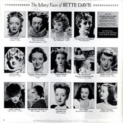 Classic Film Scores for Bette Davis Soundtrack (Erich Wolfgang Korngold, Alfred Newman, Max Steiner, Franz Waxman) - CD Back cover