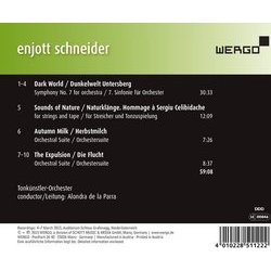 Erdgebunden - Earthbound: Enjott Schneider Ścieżka dźwiękowa (Enjott Schneider) - Tylna strona okladki plyty CD