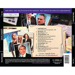 Legal Eagles Ścieżka dźwiękowa (Elmer Bernstein) - Tylna strona okladki plyty CD