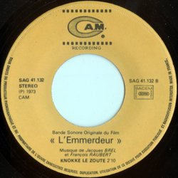 L'emmerdeur サウンドトラック (Jacques Brel) - CDインレイ