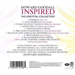 Howard Goodall: Inspired サウンドトラック (Howard Goodall) - CD裏表紙