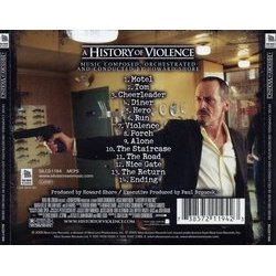 A History of Violence サウンドトラック (Howard Shore) - CD裏表紙