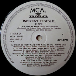 Indecent Proposal 声带 (Various Artists, John Barry) - CD封面