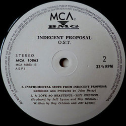 Indecent Proposal Soundtrack (Various Artists, John Barry) - CD-Cover