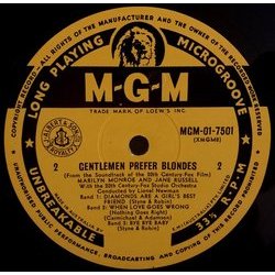 Gentlemen Prefer Blondes Bande Originale (Leigh Harline, Lionel Newman, Hal Schaefer, Herbert W. Spencer) - cd-inlay