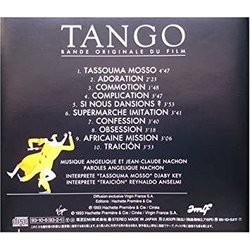 Tango Soundtrack (Anglique Nachon, Jean-Claude Nachon) - CD Back cover