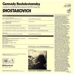 Shostakovich: Orchestral Transcriptions and Film Music Ścieżka dźwiękowa (Dmitri Shostakovich) - Tylna strona okladki plyty CD