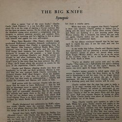 The Big Knife Ścieżka dźwiękowa (Frank De Vol) - Tylna strona okladki plyty CD