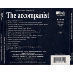 The Accompanist Ścieżka dźwiękowa (Various Artists, Alain Jomy) - Tylna strona okladki plyty CD