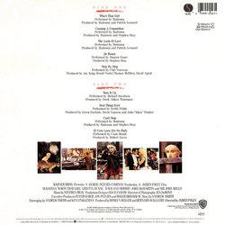 Who's That Girl? Ścieżka dźwiękowa (Madonna , Various Artists, Stephen Bray) - Tylna strona okladki plyty CD