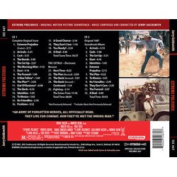 Extreme Prejudice Ścieżka dźwiękowa (Jerry Goldsmith) - Tylna strona okladki plyty CD