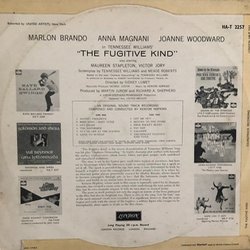 The Fugitive Kind Soundtrack (Kenyon Hopkins) - CD Back cover
