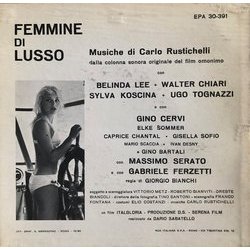 Femmine di Lusso サウンドトラック (Carlo Rustichelli) - CD裏表紙