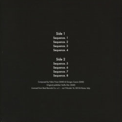 Zombi 2 サウンドトラック (Giorgio Cascio, Fabio Frizzi) - CD裏表紙