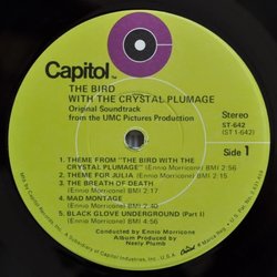The Bird with the Crystal Plumage Bande Originale (Ennio Morricone) - cd-inlay