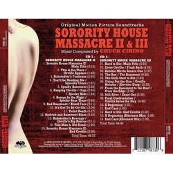 Sorority House Massacre II & III サウンドトラック (Chuck Cirino) - CD裏表紙