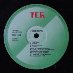 Tenebrae Soundtrack (Massimo Morante, Fabio Pignatelli, Claudio Simonetti) - cd-cartula
