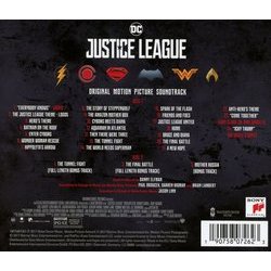 Justice League Trilha sonora (Danny Elfman) - CD capa traseira