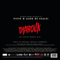 Diabolik Ścieżka dźwiękowa (Pivio , Aldo De Scalzi) - Tylna strona okladki plyty CD