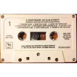 A Nightmare on Elm Street サウンドトラック (Charles Bernstein) - CD裏表紙