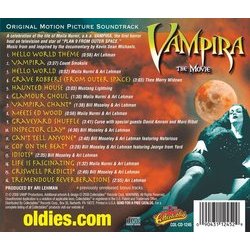 Vampira: The Movie Ścieżka dźwiękowa (Ari Lehman, Bill Moseley) - Tylna strona okladki plyty CD