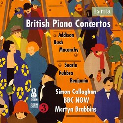 British Piano Concertos Soundtrack (John Addison, Arthur Benjamin, Geoffrey Bush, Elizabeth Maconchy, Edmund Rubbra, Humphrey Searle) - CD cover