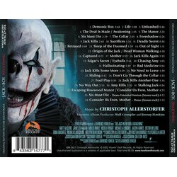 The Jack in the Box: Awakening Soundtrack (Christoph Allerstorfer) - CD Back cover