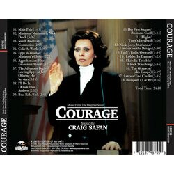 Courage Soundtrack (Craig Safan) - CD Back cover