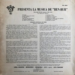 Ben-Hur サウンドトラック (Miklós Rózsa) - CD裏表紙
