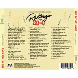 The Ratings Game Soundtrack (David Spear) - CD Back cover
