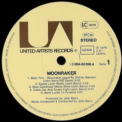 Moonraker Ścieżka dźwiękowa (John Barry) - wkład CD