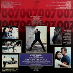 For Your Eyes Only Ścieżka dźwiękowa (Bill Conti) - Tylna strona okladki plyty CD
