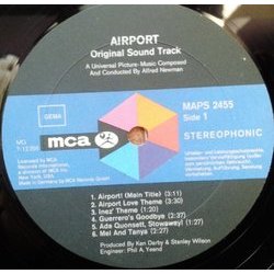 Airport サウンドトラック (Alfred Newman) - CDインレイ