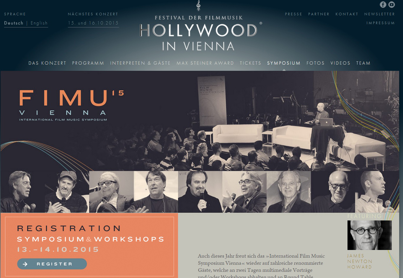 Simposio Internacional de Msica Cinematogrfica en Viena con James N. Howard y Richard Bellis